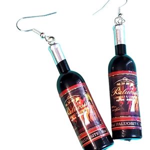 Red wine drop earrings happy hour funny gag gift 🍷